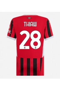 AC Milan Malick Thiaw #28 Voetbaltruitje Thuis tenue Dames 2024-25 Korte Mouw